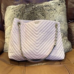 Pink Quilted Chain Shoulder Bag